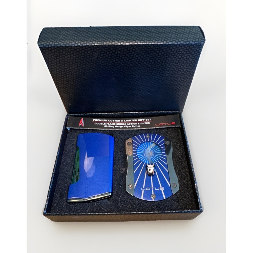 LOTUS Chroma Lighter Deception Cutter Gift Set - Blue New With Box  Retail 79.95